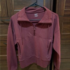 Old Navy Active Burgundy Fleece Pullover